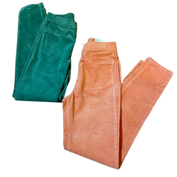 H&M Other - Girls H&M corduroy leggings peach blush mint green both size 7 cotton elastane